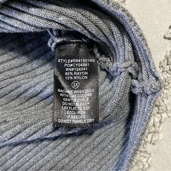 Cyrus oversized ribbed balloon sleeve sweater size 3X - Picture 4 of 9